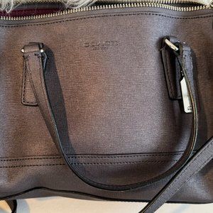 Metallic Dark Grey Purse Handbag Coach